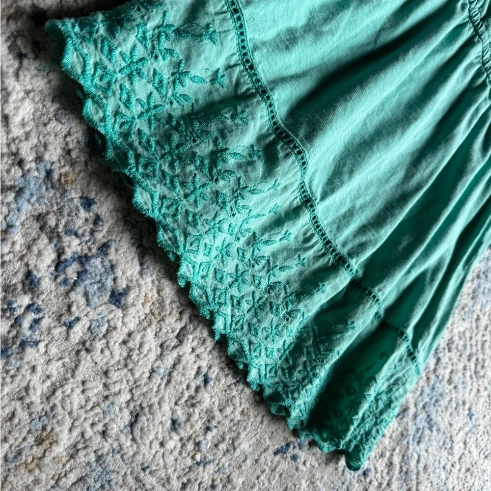 GAP Kids Teal Eyelit Dress 100% Cotton